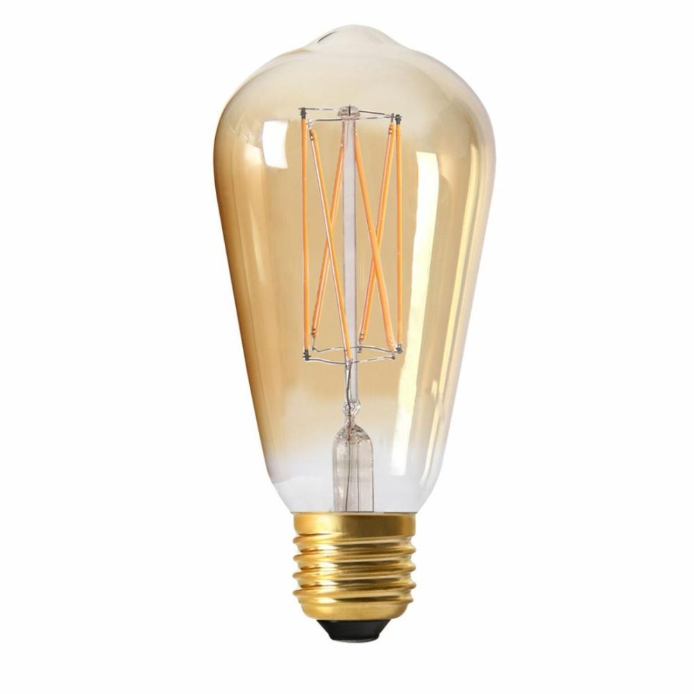 Ljuskällor |   Elect Led E27 Filament Edison Gold 64Mm 2W, Dimbar Ljuskällor Ljuskällor